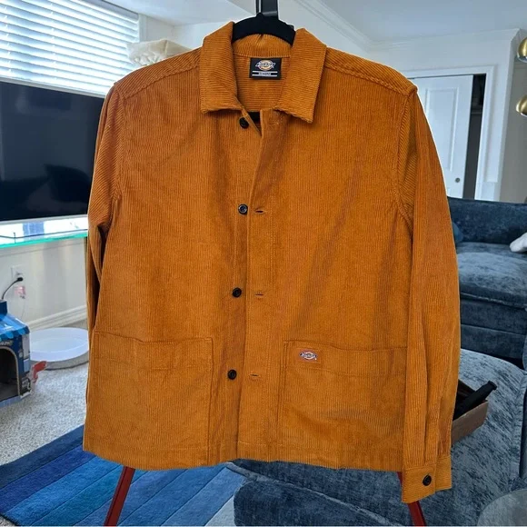 Dickie's Higginson Jacket in Burnt Orange Rust Chorduroy - Picture 7 of 15